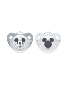 NUK Disney Mickey Soother 6-18 months - Gray/White